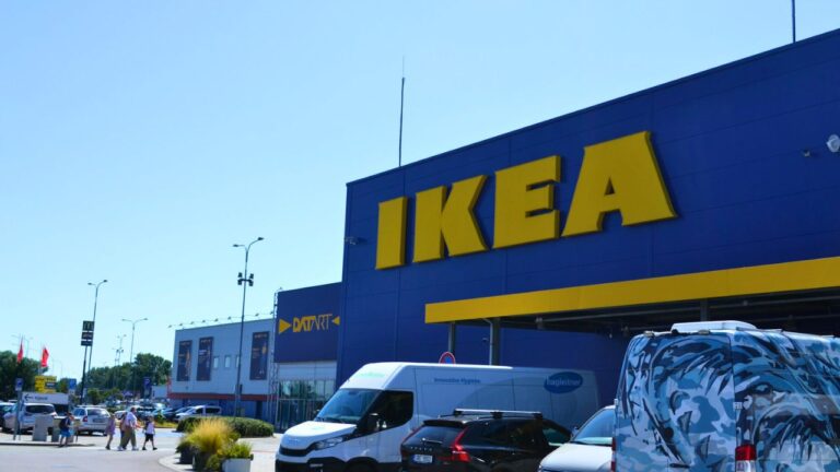 Ikea storage pieces that look custom in a laundry room