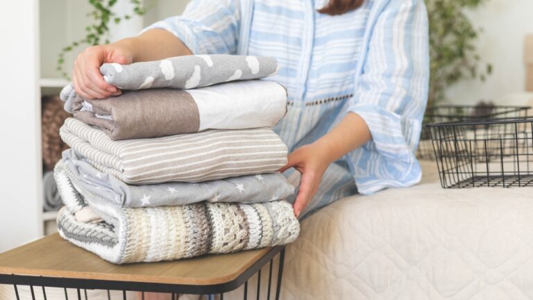 Linen closet folds that actually make room for winter blankets
