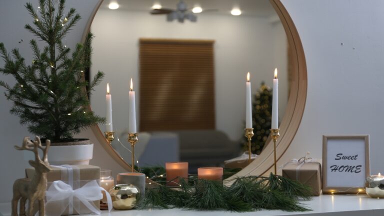 Mantel styling ideas that do not need a fireplace