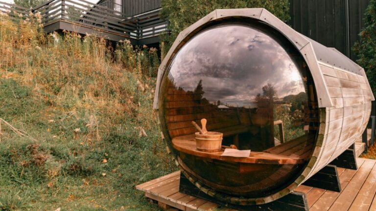 The backyard “spa building” trend is back and Bezos’ UFO sauna shows how far it’s going