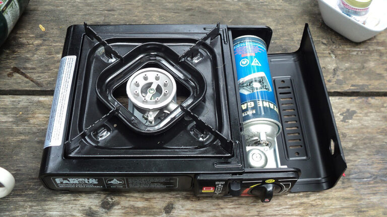 If you use a butane stove for emergencies, this is the safe place to use it