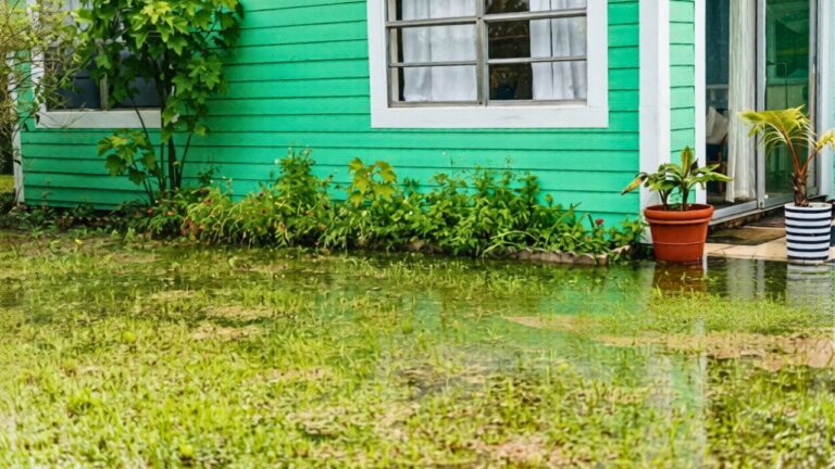 You’re landscaping too close to the foundation if this happens after rain