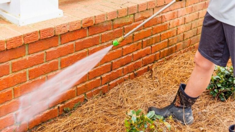 You’re power-washing brick the fastest way to damage it