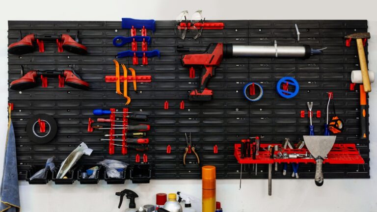 These garage organizers pull out of drywall for a reason
