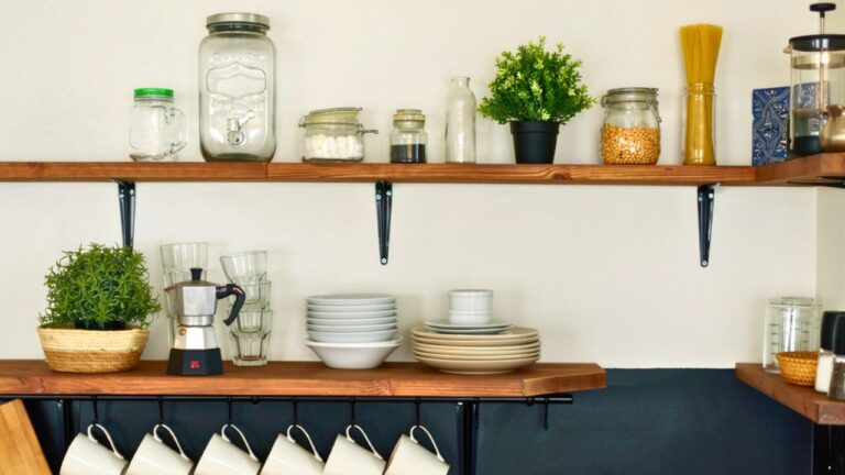 I added open shelving in the kitchen and got tired of dusting it almost immediately