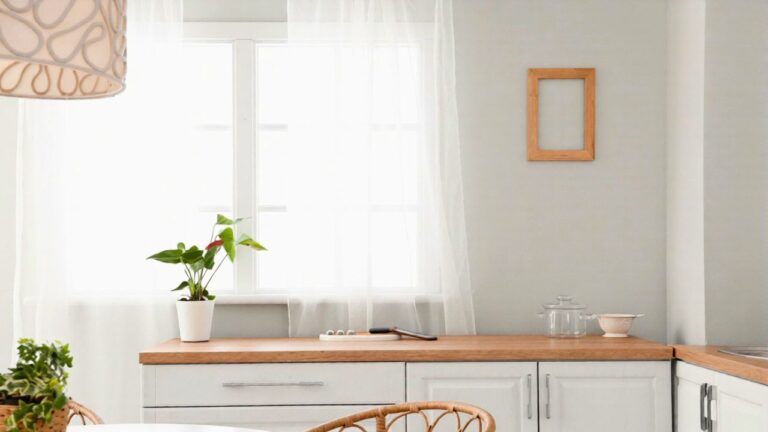 I put white curtains in the kitchen and remembered real quick that I have kids