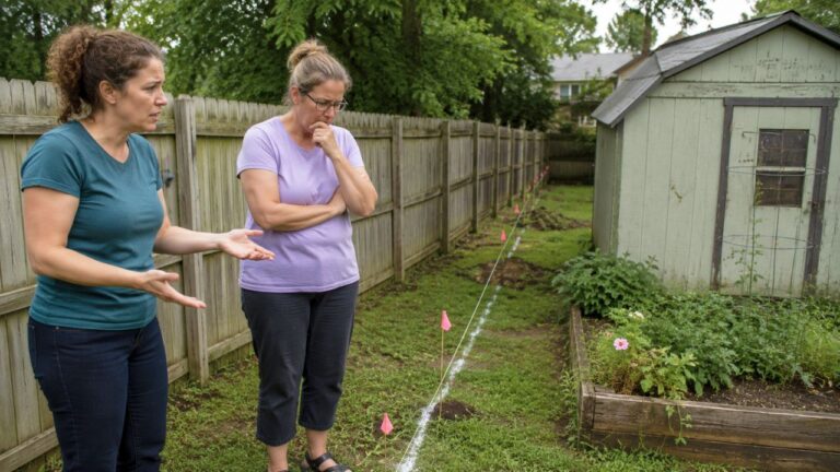 Homeowner Finds the Fence, Shed, and Garden Are All on the Wrong Side of the Survey Line