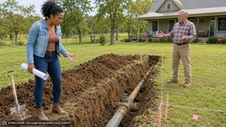 New Landowner Digs a Trench for a Garden Bed and Uncovers a Neighbor’s Water Supply Line Running Through the Middle of the Property — Then the Neighbor Says the Previous Owner Gave Permission and a Formal Easement Is Unnecessary