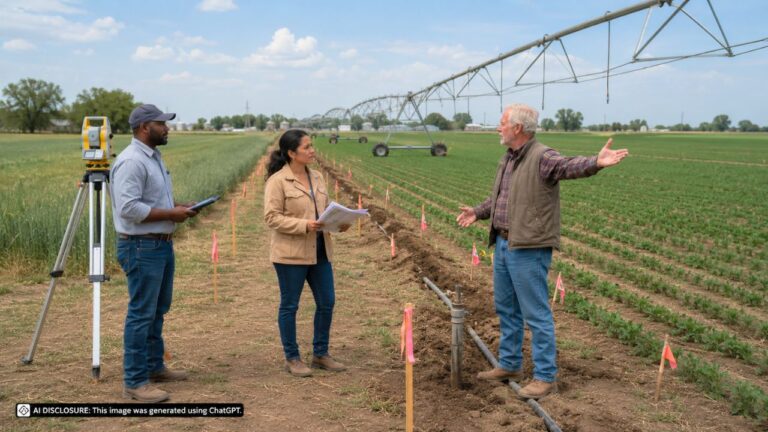 New Rural Landowner Has the Property Surveyed and Finds a Neighboring Farm’s Irrigation Line Running Across Forty Acres — Then the Neighbor Says the Crop Rotation Cannot Accommodate a New Route Without Destroying Five Seasons of Established Fields