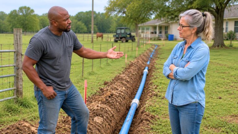 Landowner Finds a Neighbor’s Water Line Buried Through the Pasture — Then Gets Told to Pay for the Relocation
