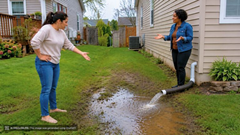 New Homeowner Finds the Neighbor’s Sump Pump Has Been Draining Directly Into the Yard for Years — Then the Neighbor Says It Has Nowhere Else to Go