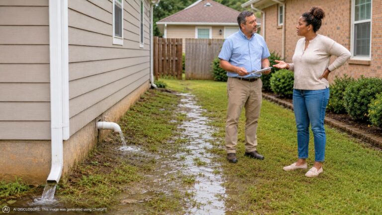 New Homeowner Finds the Neighbor’s Downspout and Sump Pump Both Drain Directly Onto the Property — Then the Neighbor Says the City Already Approved the Drainage Setup