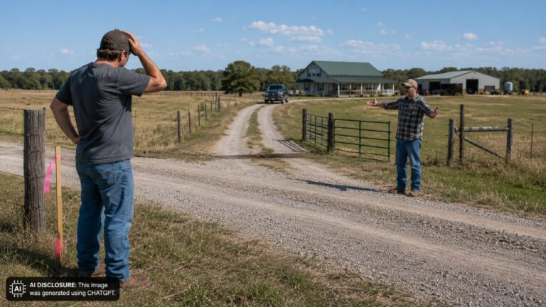 New Landowner Finds the Neighbor’s Private Road Cuts Across the Front of the Property With No Recorded Right of Way — Then the Neighbor Says Removing Access Would Cut Off Their Only Route In