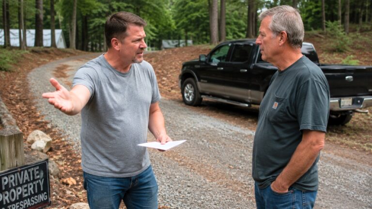 New Property Owner Finds a Neighbor’s Gravel Road Cutting Through the Back Acre — Then the Deed Tells a Different Story