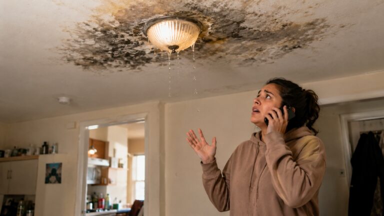 Tenant Says the Ceiling Mold Was Marked “Low Priority” — Then Water Starts Dripping Into the Light Fixture