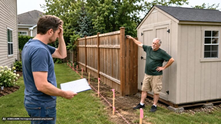 New Homeowner Hires a Surveyor and Finds the Neighbor’s Brand-New Fence Was Built Two Feet Over the Property Line — Then the Neighbor Refuses to Accept the Survey Results