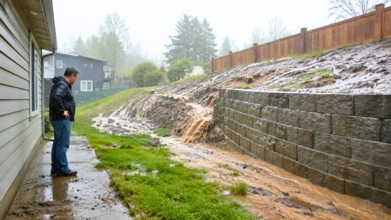 Neighbor Builds a Retaining Wall Onto Someone Else’s Land — Then the First Heavy Rain Sends Mud Toward the House