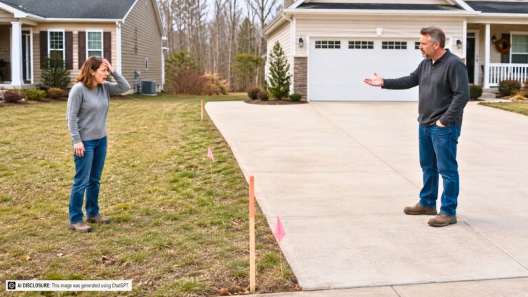 New Homeowner Gets a Survey Done and Finds the Neighbor’s Entire Driveway Was Poured Onto Their Property — Then the Neighbor Says Replacing It Would Bankrupt Them