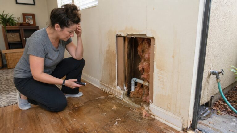 New Homeowner Finds a Hidden Pipe Leak Behind the Wall — Then the Hose Bib Turns Into a Water-Damage Problem