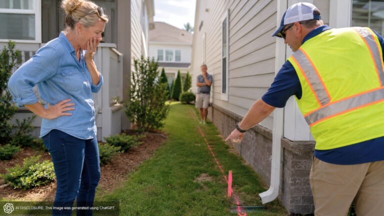 Georgia Homeowner’s Survey Reveals the Neighbor’s House Sits 21.4 Feet Onto Her .42-Acre Lot — Then She Realizes She’s Paid HOA Fees and Property Taxes for Years on Land She Can Never Build On