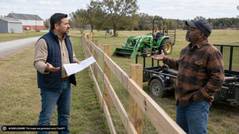 Rural Property Owner Finds a Neighbor’s Fence and Equipment Encroaching Twelve Feet Across the Line — Then the Neighbor Demands Payment Before Agreeing to Move Anything
