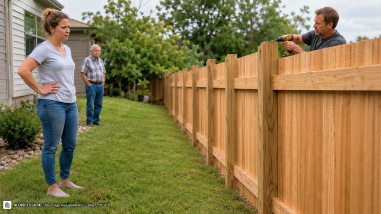New Homeowner Watches the Neighbor Build a Fence Two Feet Inside Her Property Line — Then He Claims “It’s Been Like That Since Forever” Even Though the Previous Owner Says No Fence Ever Existed