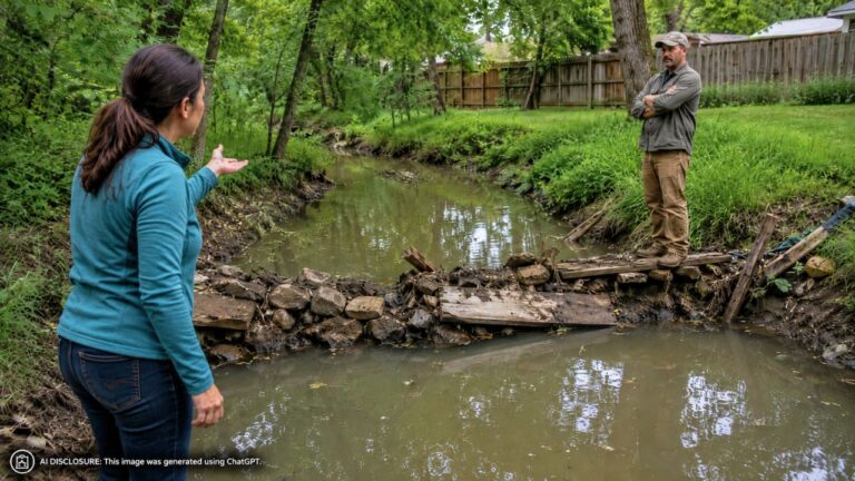 New Homeowner Notices the Neighborhood Creek Has Gone Stagnant — Then Learns a Neighbor Built an Illegal Dam and Refuses to Take It Down