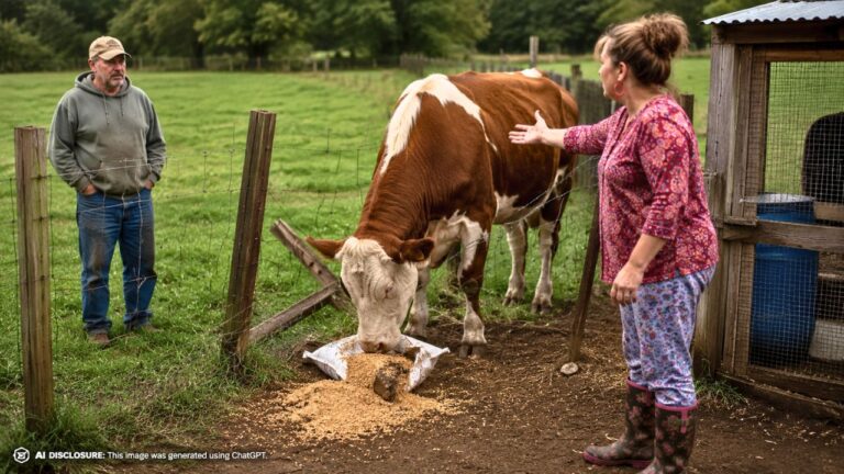 Rural Homeowner Calls the Neighbor Each Time His Cow Breaks Onto Her Three Acres — Then His “Fixed” Fence Fails Again and Again While the Cow Destroys Her Chicken Feed