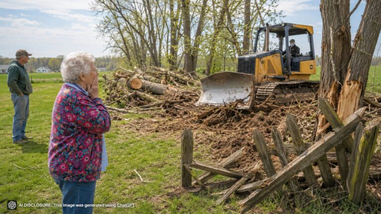 Rural Illinois Woman in Her 80s Watches a Neighbor Bulldoze Her Fence and Twenty Old-Growth Trees to Claim Half an Acre — Then He Offers to Fix the Damage but Refuses to Pay Her a Cent