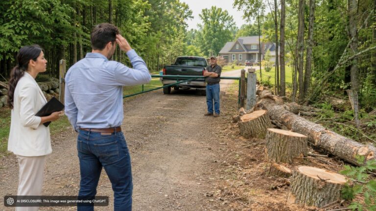 Buyer Considers a Landlocked New York Property With a Deeded Right of Way — Then Finds the Neighbor Blocking It After Cutting Down Trees He Wasn’t Supposed To