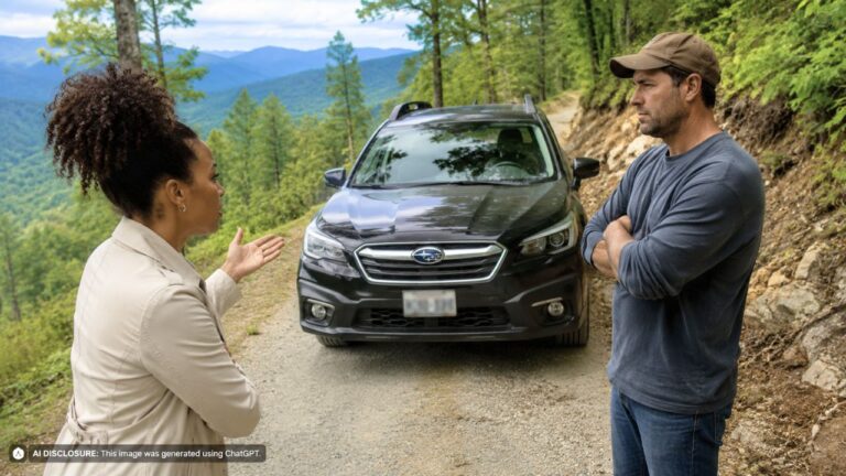 New Owner of a North Carolina Mountaintop Parcel Has Deeded Road Access — Then a Neighbor Parks His Car in the Middle of the Only Road Instead of Pulling Twenty Feet Into the Grass