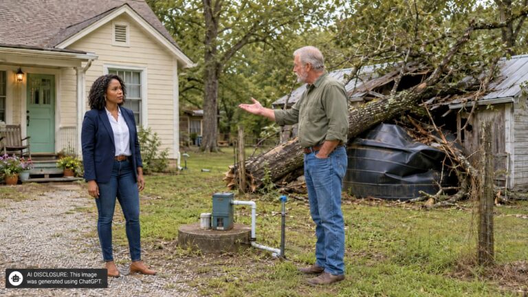 Buyer Closes on a Cottage and Learns the Neighbor Has Quietly Claimed Half Interest in the Well for Two Generations — Then Offers Cash for a Formal Contract Only After His Own Water Tank Is Crushed by a Falling Oak