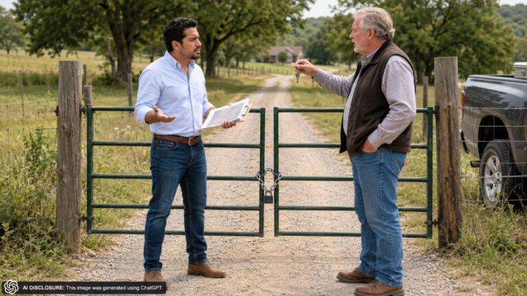 New Property Owner Finds an Easement Dispute Already Underway After the Neighbor Installs a Locked Gate Across the Only Ten-Foot Access Road — Then Demands Payment for a Key