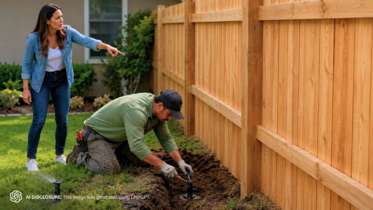 Homeowner Discovers a Neighbor’s New Fence Left Her Sprinkler Heads on the Wrong Side of the Line — Then He Hires Someone to Move Her Sprinklers Instead of the Fence
