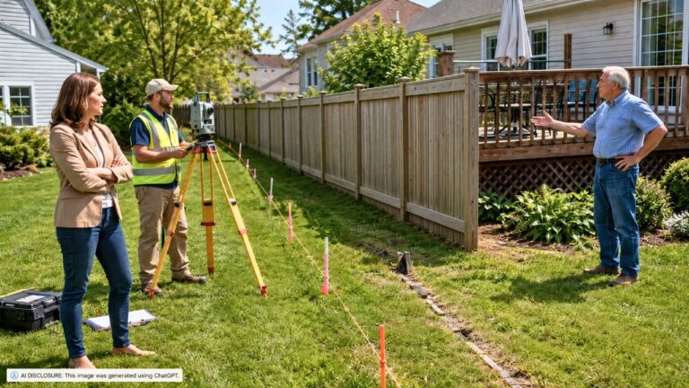 Homeowner Hires a Surveyor Who Finds the Neighbor’s Fence and Deck Cutting a Wedge Out of the Property Line — Then the Neighbor Says He Only Built Against the Previous Owner’s Old Fence