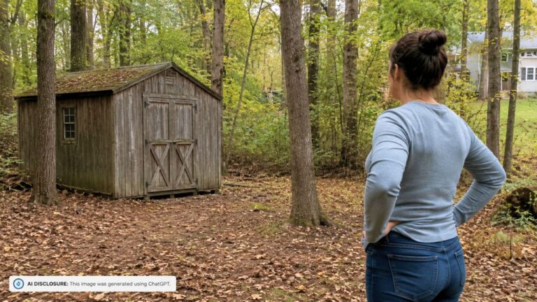 Pennsylvania Buyer Explores an Acre of Forested Land Behind the New House — Then Finds a Neighbor’s Shed That’s Apparently Been Sitting on It for Years
