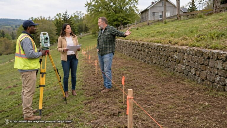 Rural Landowner Gets a Survey Done and Finds the Neighbor’s Stone Wall Runs Six Feet Into the Property — Then the Neighbor Claims It Has Stabilized the Embankment for Thirty Years and Moving It Would Cost More Than the Land Is Worth