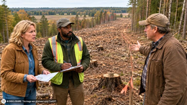 Rural Property Owner Hires an Arborist Who Confirms the Neighbor’s Logging Operation Cut Thirty Feet Into the Property — Then the Neighbor Says the Timber Company Marked the Boundary From the Wrong Starting Point