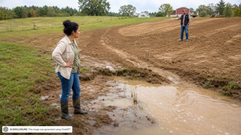 Rural Landowner Finds the Neighbor Regraded a Back Field to Push All Drainage Runoff Toward the Low Corner of the Property — Then the Neighbor Says Water Naturally Flows Downhill and They Bear No Legal Responsibility
