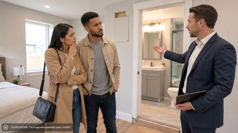 First-Time Buyers Discover an Unpermitted Bedroom and Bathroom Addition Weeks Before Closing — Then Their Own Agent Calls It “Common” and Urges Them to Move Forward Anyway