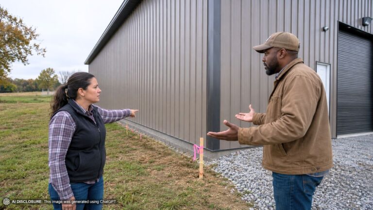 Rural Property Owner Finds the Neighbor’s Large Pole Barn Was Built With the Back Wall Sitting One Full Foot Inside the Property Line — Then the Neighbor Refuses to Pay for an Easement, Offer Compensation, or Move the Building