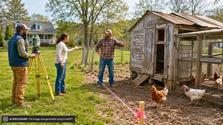 New Landowner Has the Land Surveyed and Finds the Neighbor’s Chicken Coop Has Occupied a Corner of the Property for Over Fifteen Years — Then the Neighbor Says the Structure Is Grandfathered and Cannot Be Forced to Move