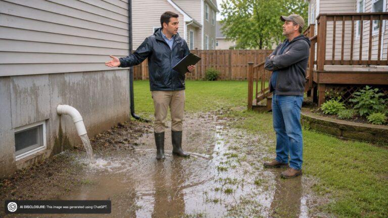New Homeowner Finds the Neighbor’s Sump Pump Discharging Directly Onto the Land Just Six Feet From the Foundation — Then the Neighbor Says Redirecting It Isn’t in the Budget