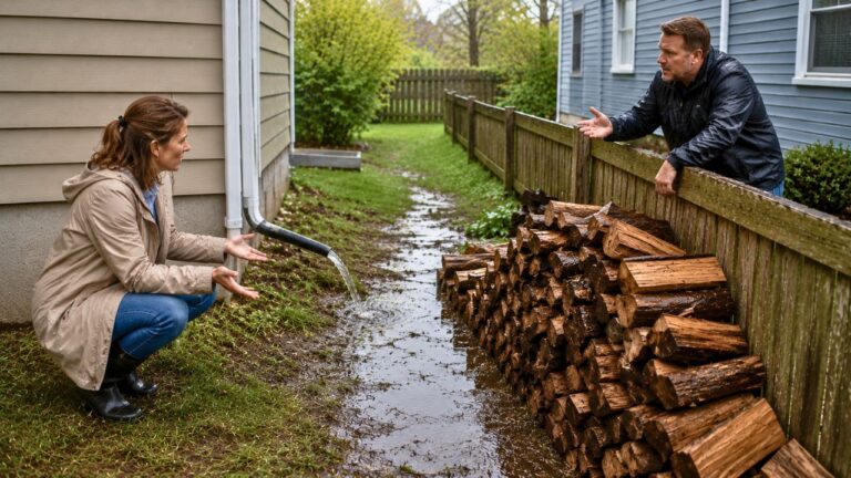 Buyer Finds a Drainage Pipe the Neighbor Installed a Few Inches Onto the Property — Then the Neighbor Says Moving It Would Flood His Own Basement