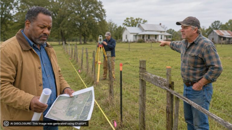 Rural Property Owner Finds a Private Survey Contradicting the County’s Recorded Line by Four Feet — Then the Neighbor Insists on Using Whichever Survey “Favors Their Side”