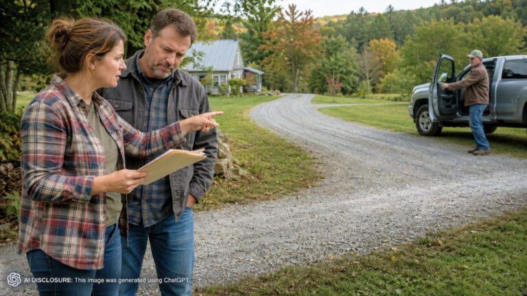Vermont Buyer Discovers a Driveway Cutting Across the Corner of Newly Purchased Land — Then a Deed Search Confirms the Neighbor Has No Right of Way to Use It