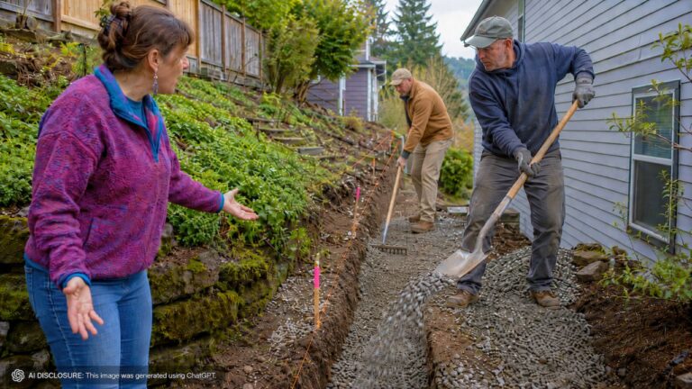 Oregon Homeowner Pays $400 to Remove an Old Retaining Wall After a Survey Confirms the Line — Then the Neighbor Shovels Gravel Into the Gap and Claims It as Their Own