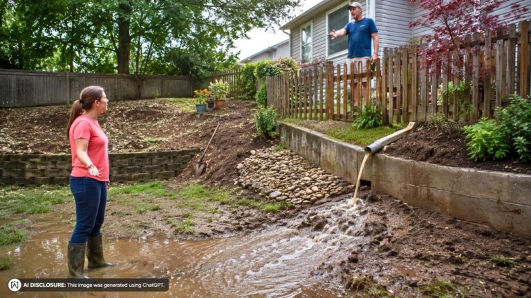 California Homeowner Redoing Her Backyard Learns the Neighbor’s Drainage Floods Downhill Into Her Yard — Then He Demands She Pay One Hundred Percent to Fix His Own Runoff