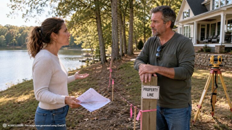 New Homeowner Finds the Neighbor Contesting a Boundary Line Marked Just Three Days Earlier — Then County Records Confirm the New Survey Stakes Are Correct