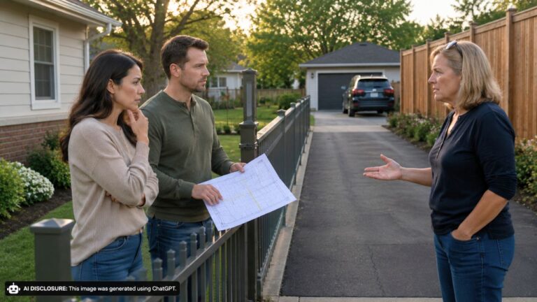 Land Survey Reveals the Neighbor’s Paved Driveway Sits Completely on the Homeowner’s Property — Then She Realizes She Needs That Same Driveway to Reach Her Own Land